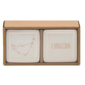 Rae Dunn Set of Capricorn Mini Jewelry Boxes NIB